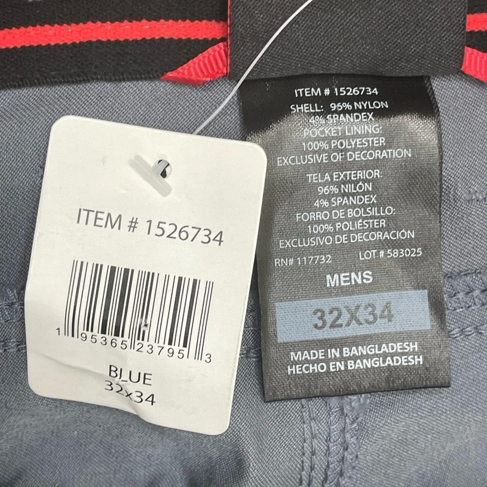 Gerry Men's Blue Tech 5 Pocket Stretch Fabric Comfort Waistband Pant 32X34